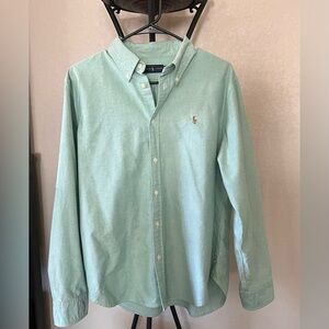 Ralph Lauren Mint Green Button-Down Oxford Shirt